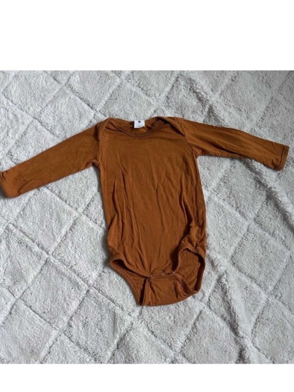 Kate Quinn | Rust Long Sleeve Lap Neck Onesie Bodysuit | Size 12-18 Months